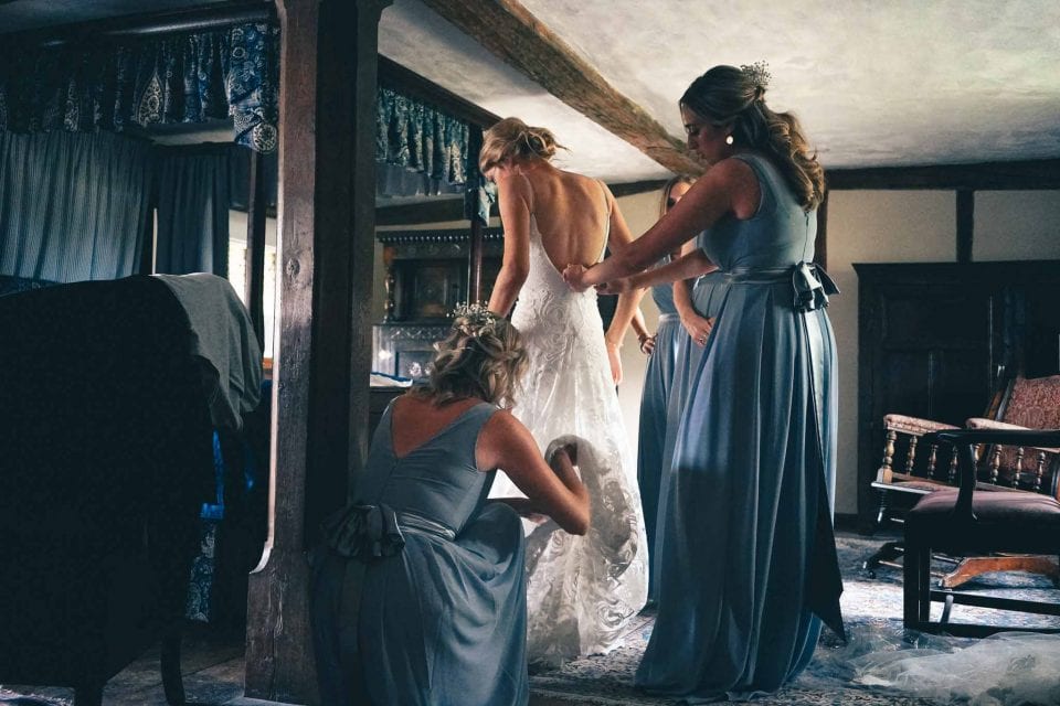 Bride getting into wedding dress best of Instagram