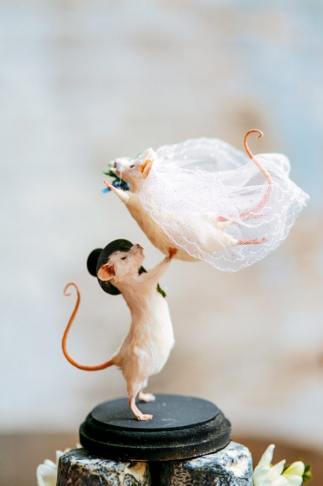 Stuffed mouse cake topper