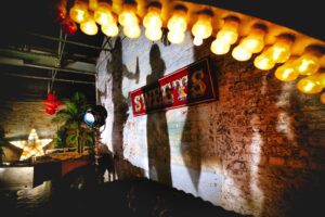 Shadows of guests at a MC Motors wedding in London